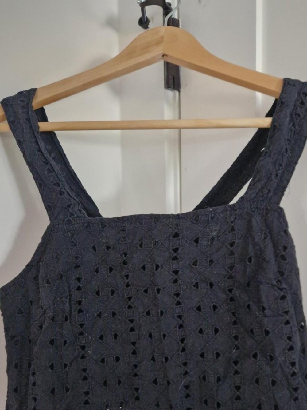 Mossimo Y2K black eyelet top Size XS #fairycore #goth